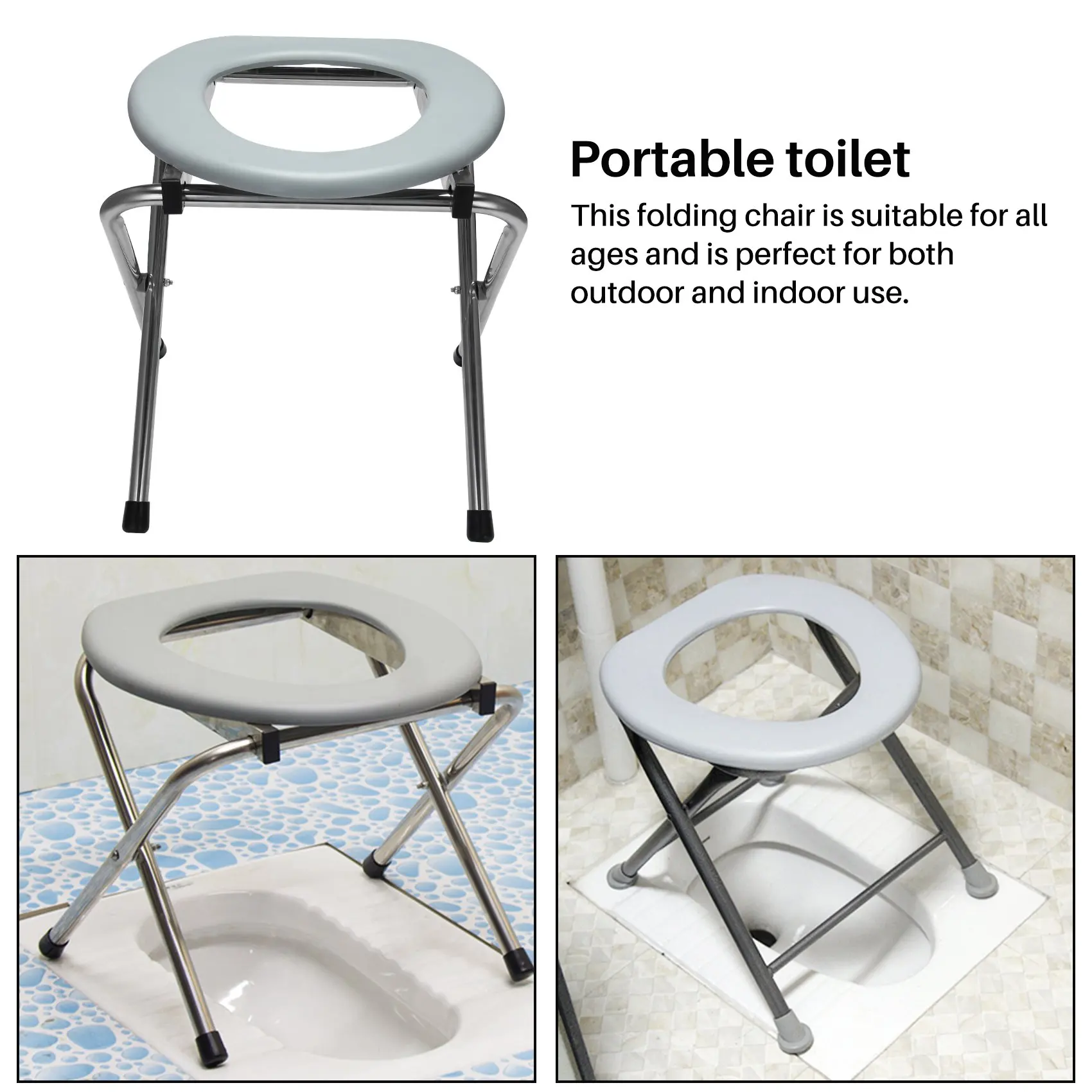 1PC Foldable Bathroom Toilet Chair Portable Toilet Seat Outdoor Camping Hiking Travel Portable Toilet Stool
1PC Foldable Bathroom Toilet Chair Portable Toilet Seat Outdoor Camping Hiking Travel Portable Toilet Stool