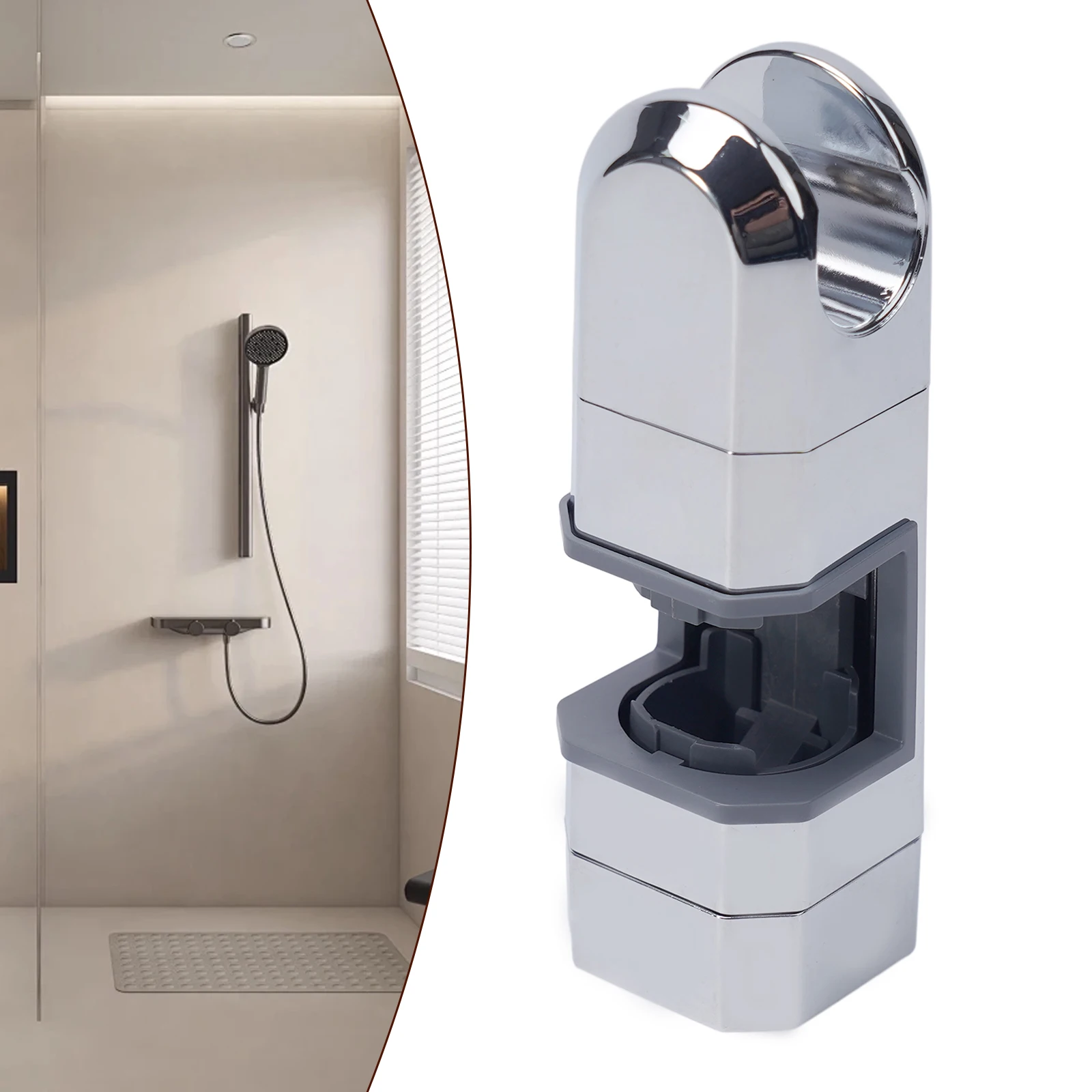 Chrome Shower Head Holder Rail Head Slider Holder Adjustable Bracket Universal 360° Rotation Bathroom Head Bracket
Chrome Shower Head Holder Rail Head Slider Holder Adjustable Bracket Universal 360° Rotation Bathroom Head Bracket