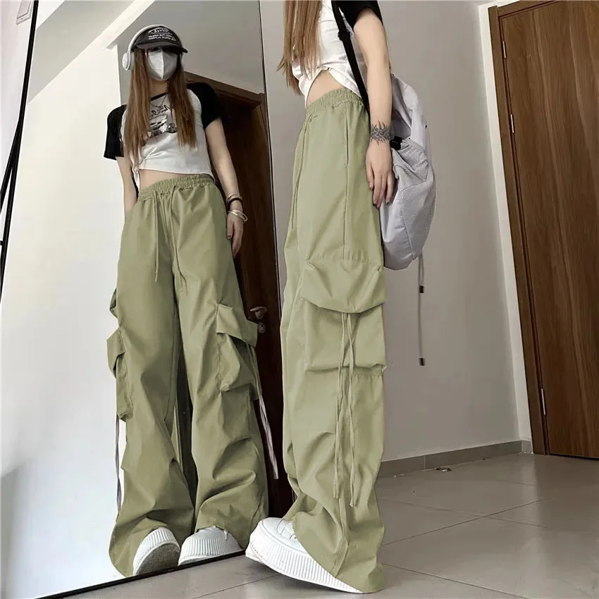 

5 Colors NWT 2024 Women Wide Cut Cargo Pants Fitness Women Loose High Waist Legging 4-Way Stretch Leggings Lady Stretchy Pants