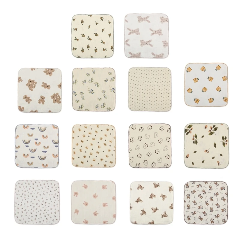 

1 Pack Baby Bibs Cloth Soft Cotton Gauze Washcloths Handkerchief Scarf Saliva Wipes Reusable Nursing Towel for Toddlers Dropship
