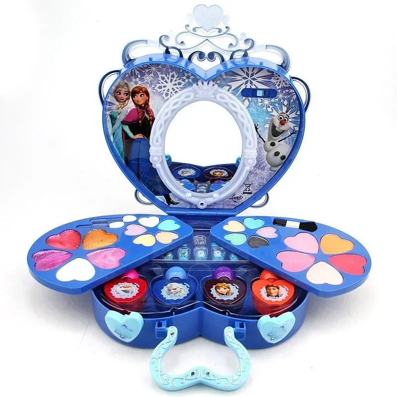 

[Disney] Kids Cosmetics Frozen glowing mirror princess lipstick eye shadow blush nail polish play house toys for girls gift