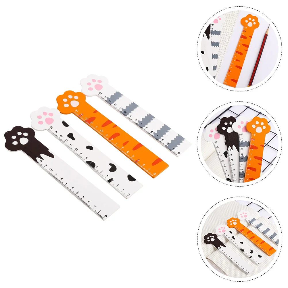 

Students Cat Paw Shaped Students Convenient Student Rulers For Kidss Kids Gift Convenient Student Multi-function Straight