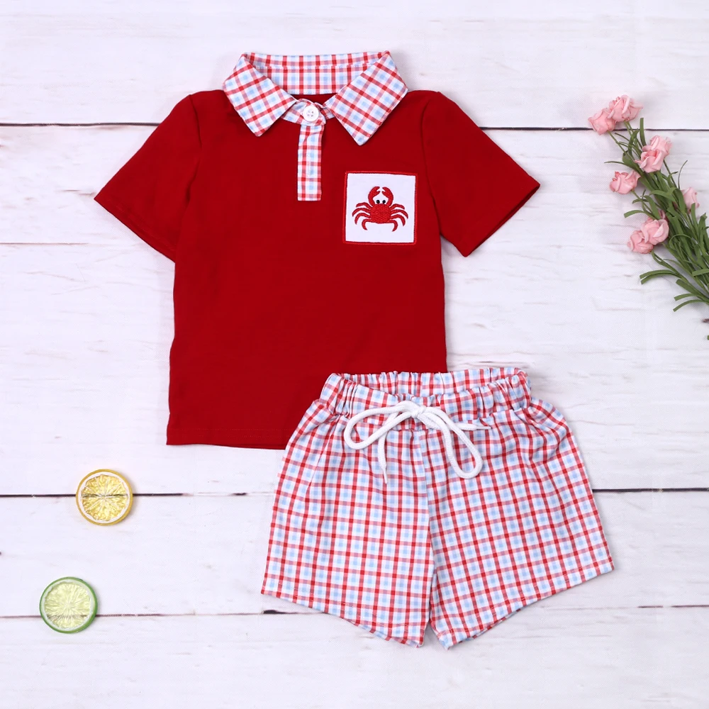 Toddler Boy Summer Outfits Red Polo Checkered Cancer Baby Top Personalized Baby Items Plaid Athleisure Shorts Newborn Clothes
Toddler Boy Summer Outfits Red Polo Checkered Cancer Baby Top Personalized Baby Items Plaid Athleisure Shorts Newborn Clothes