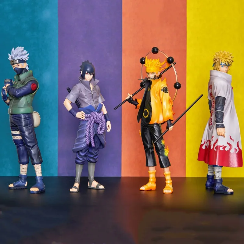 

Original Bandai Ichiban Kuji Naruto: Shippuden Uchiha Sasuke Hatake Kakashi Namikaze Minato Action Figure Anime Model Toys