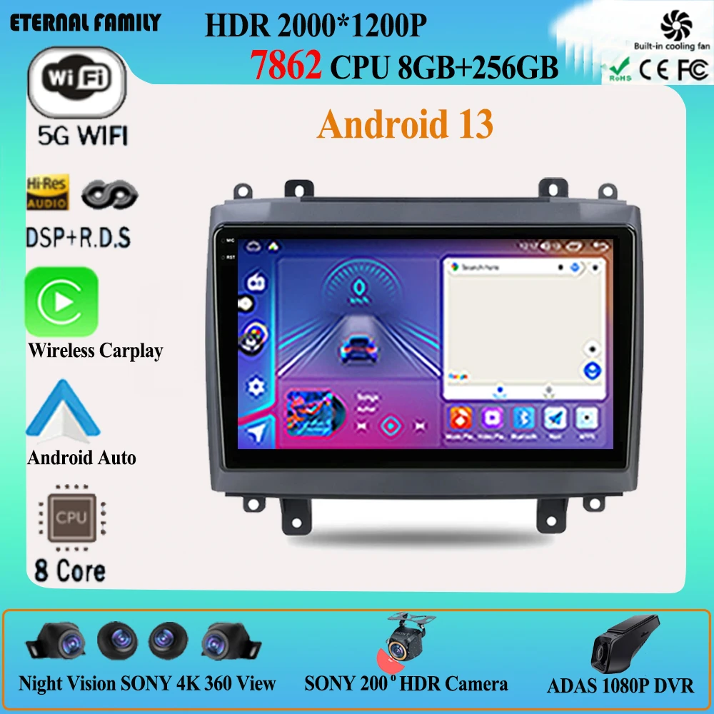 

Auto Android 13 For Cadillac CTS 2002-2007 SRX 2003-2009 2Din Car Radio Multimedia Video Player Stereo 4G Carplay Auto DVD FM