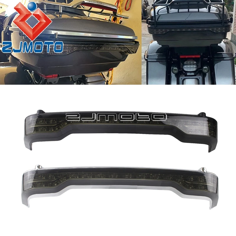 Светодиодный задний фсветильник для мотоцикла, стоп-сигнал для Harley Touring Electra Glide FLHT FLHR FLHTR 24 "Tour Pak Pack, задсветильник 14-20 
Светодиодный задний фсветильник для мотоцикла, стоп-сигнал для Harley Touring Electra Glide FLHT FLHR FLHTR 24 "Tour Pak Pack, задсветильник 14-20