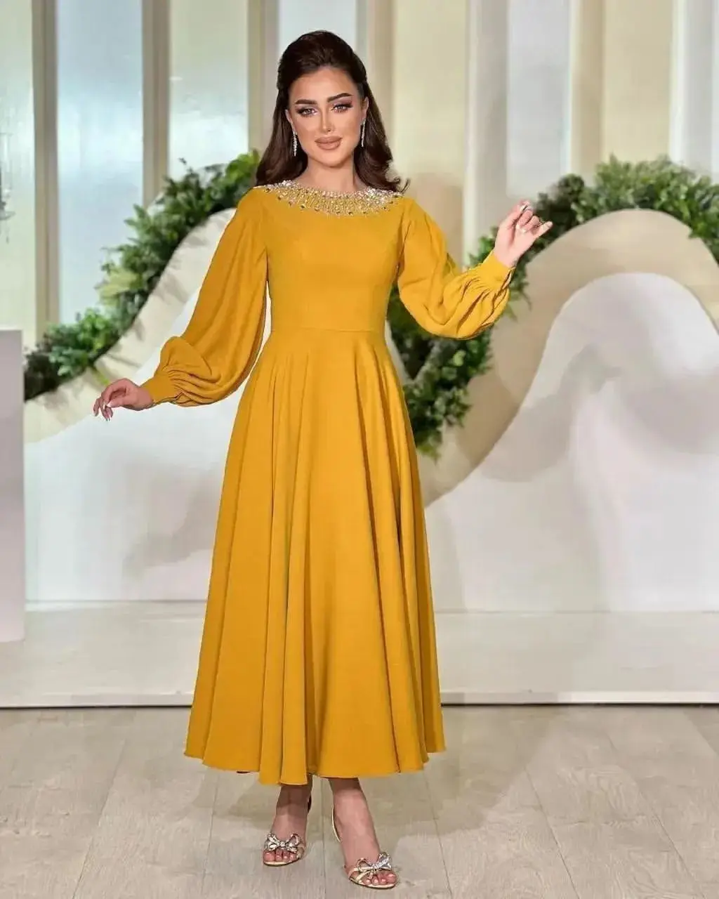 Rhinestone Prom Dresses For Women 2024 Pleated A-Line Long Puff Sleeves Knee-Length Vestidos De Graduation Robes De Soirée
Rhinestone Prom Dresses For Women 2024 Pleated A-Line Long Puff Sleeves Knee-Length Vestidos De Graduation Robes De Soirée