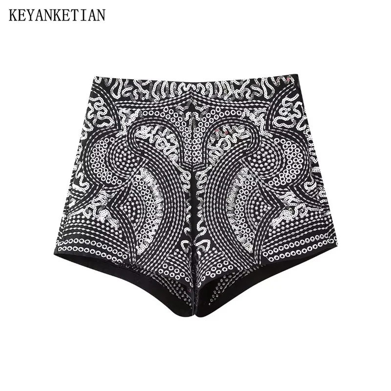KEYANKETIAN 2024 New Launch Women's Embroidery Sequined Decoration Shorts Stylish Luxury Side Zipper Straight-Leg Short Trousers
KEYANKETIAN 2024 New Launch Women's Embroidery Sequined Decoration Shorts Stylish Luxury Side Zipper Straight-Leg Short Trousers