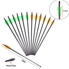 6/12/24Pcs Crossbow Bolt 15inch Pure Carbon Archery Hunting Arrow for Shooting Archery
6/12/24Pcs Crossbow Bolt 15inch Pure Carbon Archery Hunting Arrow for Shooting Archery