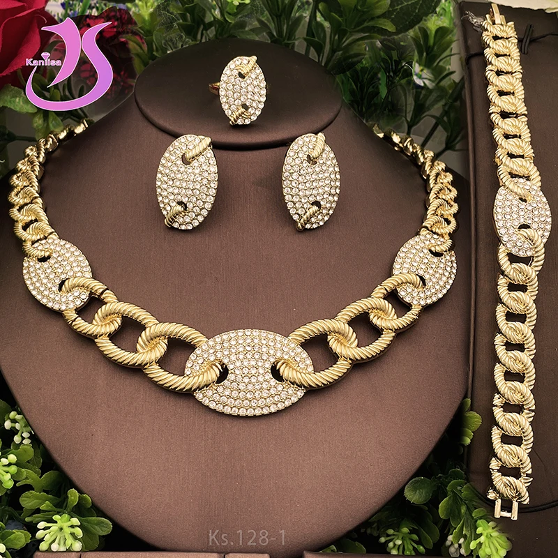 New Arrival Dubai Golod Color Jewelry Sets For Women Rhinestone Jewelry Necklace Sets Round Earrings
New Arrival Dubai Golod Color Jewelry Sets For Women Rhinestone Jewelry Necklace Sets Round Earrings