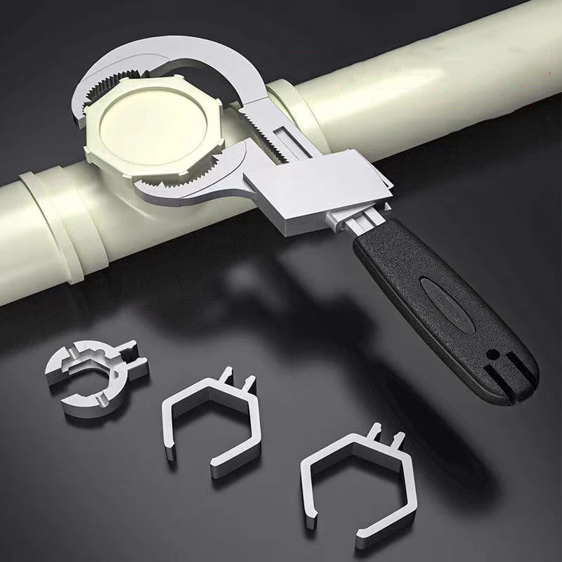 

Универсальный Регулируемый двухсторонний гаечный ключ Z50, многофункциональный гаечный ключ для ванной из алюминиевого сплава, открытый гаечный ключ, инструмент для ремонта ванной комнаты