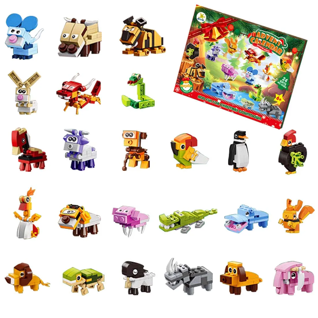 24Pcs Christmas Advent CalendarI Jungle Animals Blind Box Kid Countdown Calendar Surprise Toy Building Blocks for Boys Girls
24Pcs Christmas Advent CalendarI Jungle Animals Blind Box Kid Countdown Calendar Surprise Toy Building Blocks for Boys Girls