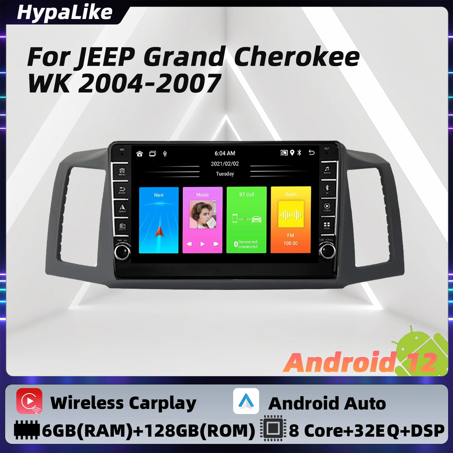 Автомагнитола 2 Din, Android, стерео для JEEP Grand Cherokee WK 2004-2007, 9 дюймов, с ручным экраном, Автомобильная Gps-навигация, мультимедийный автомобиль
Автомагнитола 2 Din, Android, стерео для JEEP Grand Cherokee WK 2004-2007, 9 дюймов, с ручным экраном, Автомобильная Gps-навигация, мультимедийный автомобиль