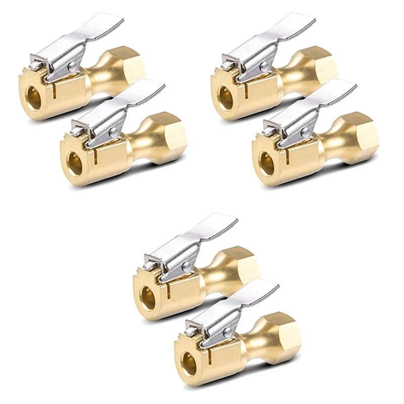 6Pcs Air Chuck-Heavy Duty Closed Flow Lock On Tire Chuck With Clip For Inflator Gauge Compressor Accessories-Yellow
6Pcs Air Chuck-Heavy Duty Closed Flow Lock On Tire Chuck With Clip For Inflator Gauge Compressor Accessories-Yellow