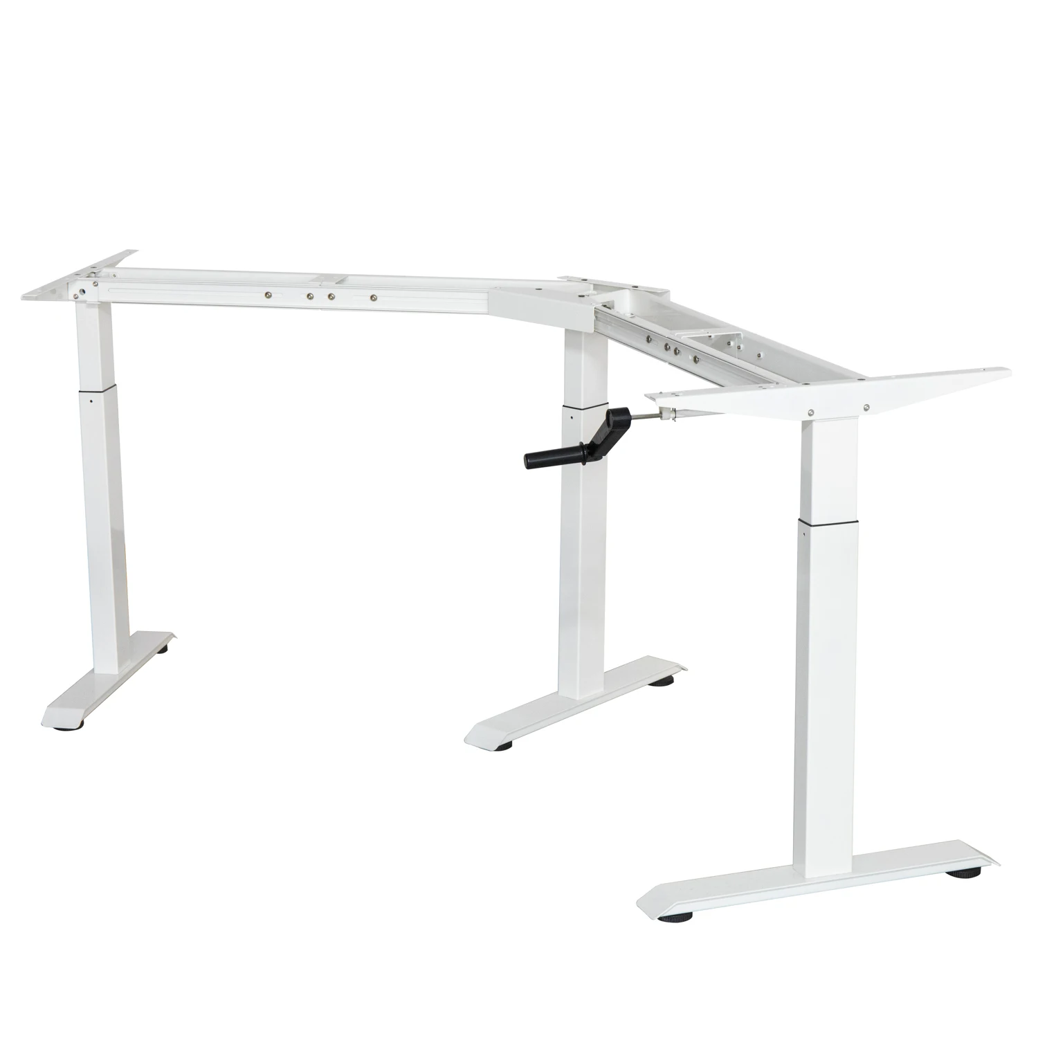smart furniture white hand crank Angle-shifted 3 legs l shaped adjustable height office standing desk frame
smart furniture white hand crank Angle-shifted 3 legs l shaped adjustable height office standing desk frame