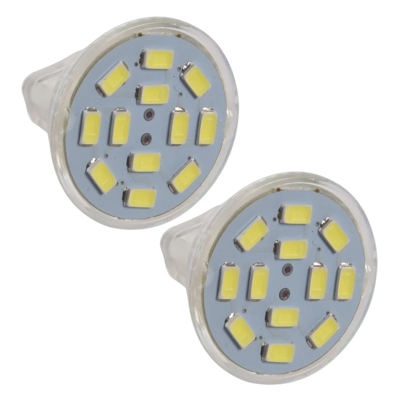 

2X 6W GU4(MR11) LED Spotlight MR11 12 SMD 5730 570 Lm DC 12V, White