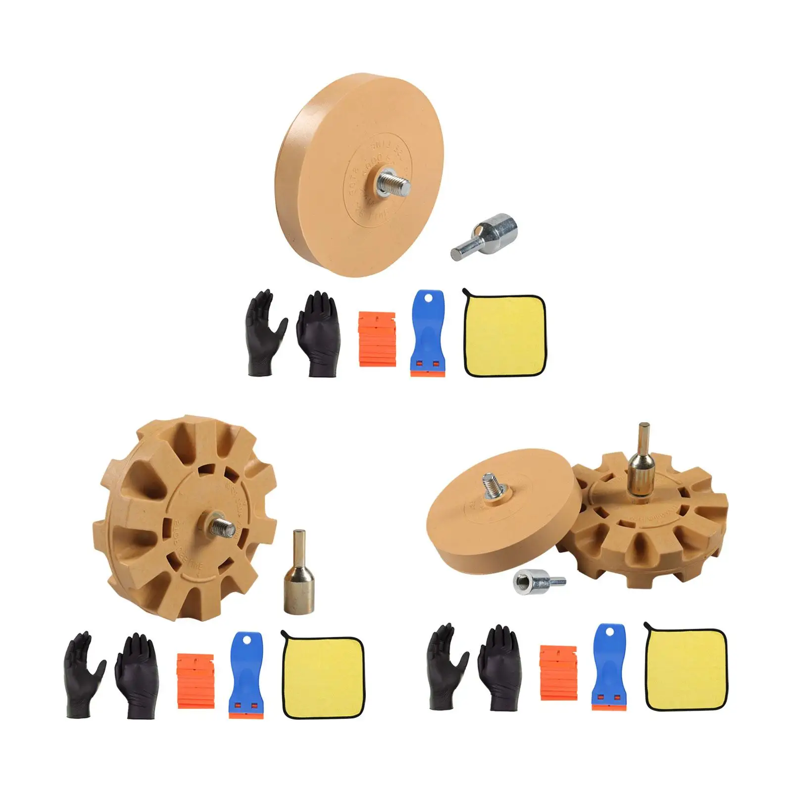 Generic Decal Remover Eraser Wheel Set Premium Adhesive Removal Disc Rubber Eraser Wheel for Glass Stickers Pinstripe Tapes 
Generic Decal Remover Eraser Wheel Set Premium Adhesive Removal Disc Rubber Eraser Wheel for Glass Stickers Pinstripe Tapes