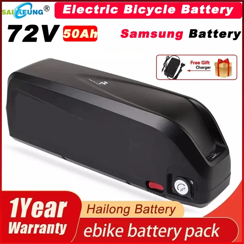 

72V Electric Bicycle Battery 20ah 30ah 40ah 50ah 60ah Hailong G80 Battery 18650 Lithium Battery Pack Electric Scooter 3000W Kit