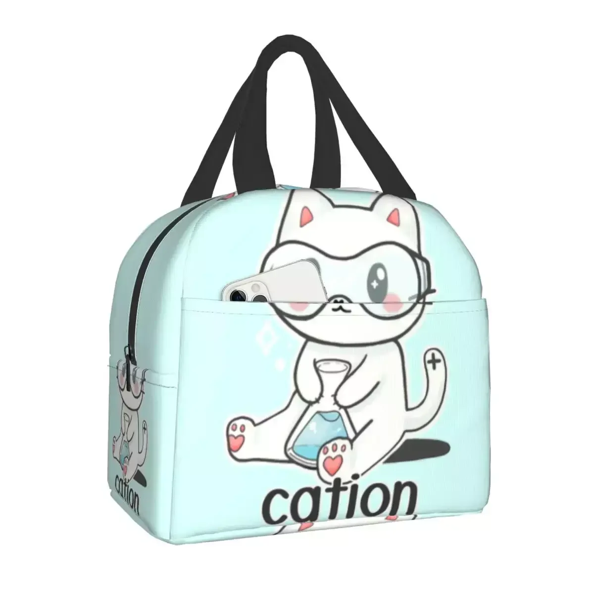 

Новинка 2023, Индивидуальная сумка для ланча с изображением катиона, женщины, термо-охладитель, изолированный Ланч-бокс для детей, школьников