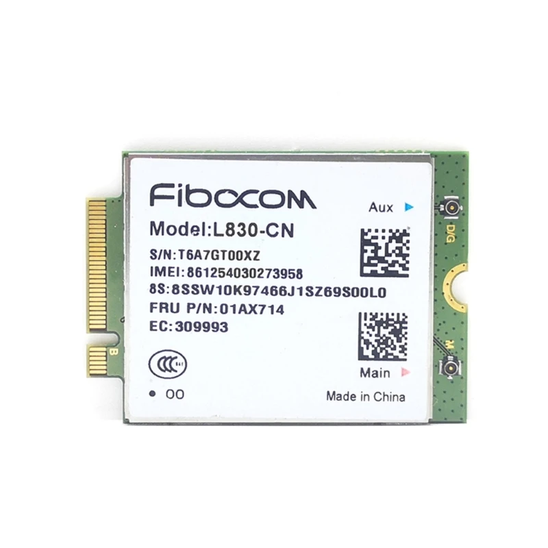 F3MA Cat6 4GModule 01AX714 Wireless Internet Connector L830-CN Wireless NetworkCard
F3MA Cat6 4GModule 01AX714 Wireless Internet Connector L830-CN Wireless NetworkCard