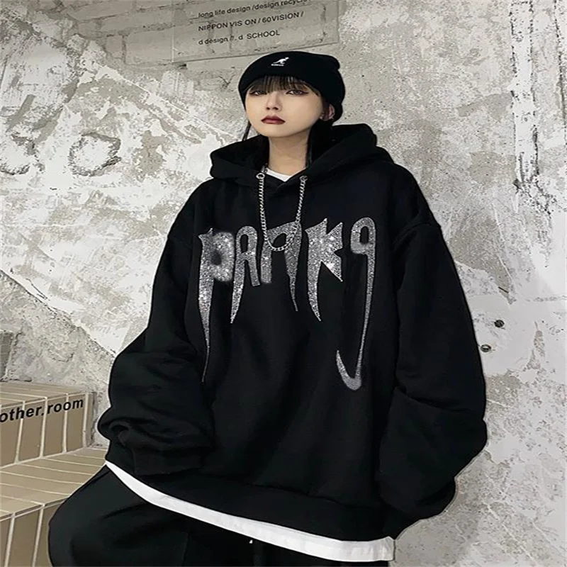 Gothic Hoodie Women's Clothing Printed Oversized hoodie Autumn Winter New High Street BF Style Thickened Plush Hooded Jackets
Gothic Hoodie Women's Clothing Printed Oversized hoodie Autumn Winter New High Street BF Style Thickened Plush Hooded Jackets