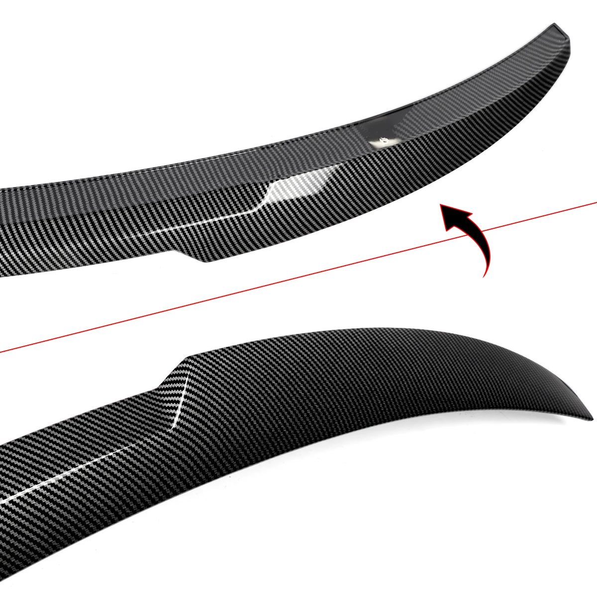 Rear Tail Wings For 2021-2024 BMW G26 430i Gran Coupe i4 M4 Style Highkick Trunk Spoiler Carbon Fiber Look Magickit Rear Tail Wings For 2021-2024 BMW G26 430i Gran Coupe i4 M4 Style Highkick Trunk Spoiler Carbon Fiber Look Magickit