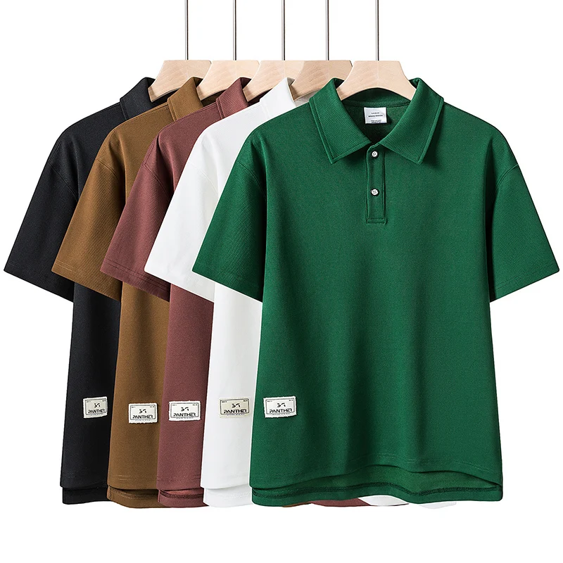 Summer T-shirts Men Polo Shirt Casual Fashion Top Tee Short Sleeved Solid Color Patchwork Luxury Brand Brown White Tees
Summer T-shirts Men Polo Shirt Casual Fashion Top Tee Short Sleeved Solid Color Patchwork Luxury Brand Brown White Tees