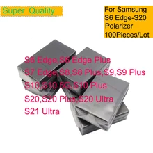 Film lumineux polarisé pour écran LCD avant, 100 pièces/lot, pour Samsung Galaxy S20 S10 S9 S8 Plus S21 Ultra polariseur=