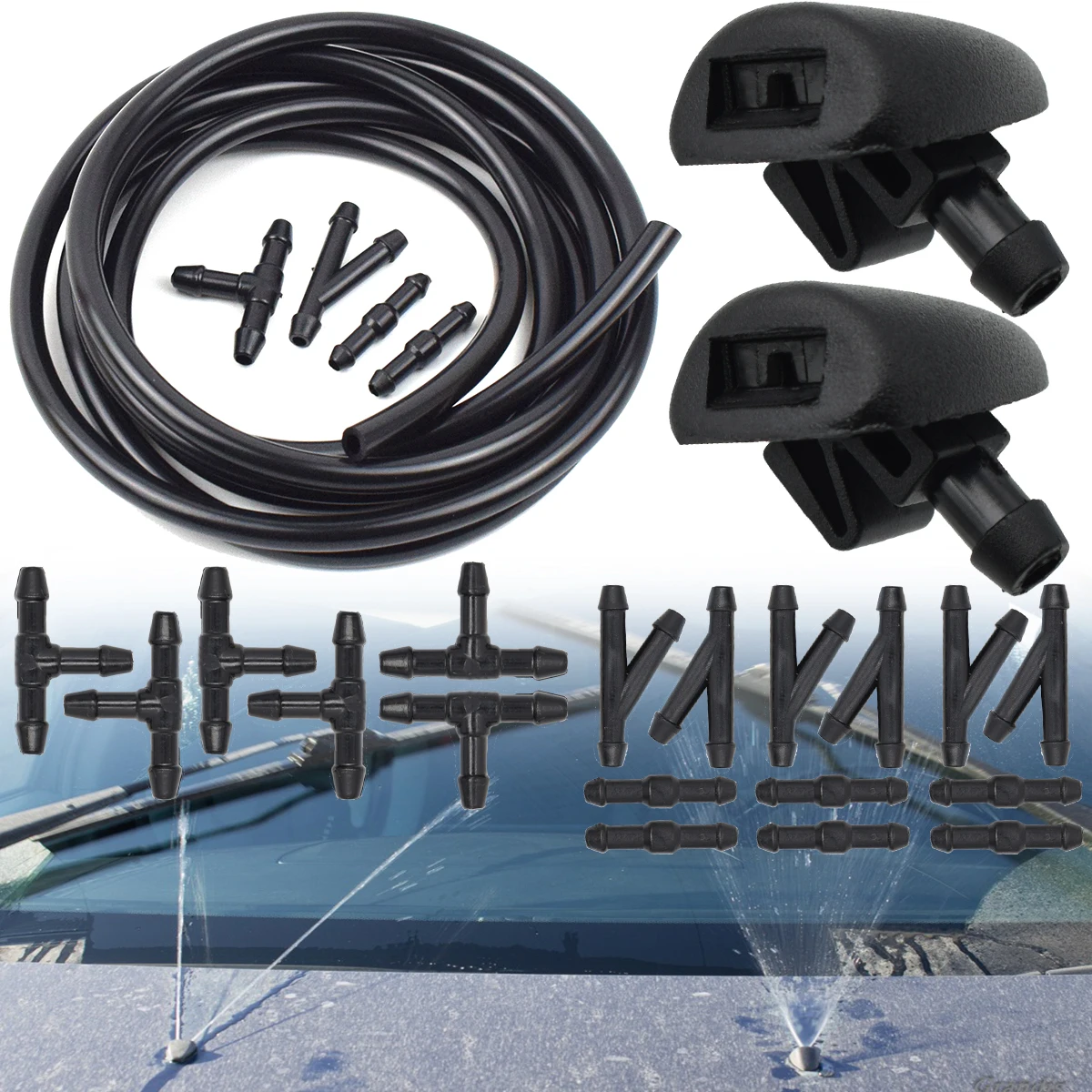 Front Windshield Wiper Washer Spray Jet Nozzle Hose Pipe For Peugeot 206 + 407 Citroen C2 C5 6438J2 6438E6 6438AV 6438W2 6438Z1
Front Windshield Wiper Washer Spray Jet Nozzle Hose Pipe For Peugeot 206 + 407 Citroen C2 C5 6438J2 6438E6 6438AV 6438W2 6438Z1