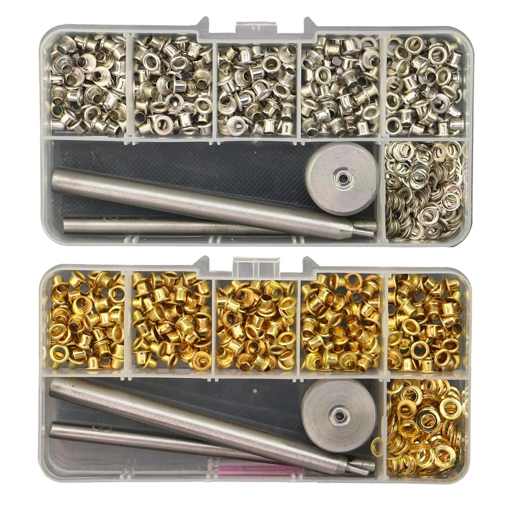 300pcs 2/2.5mm Internal 4-Colors Tool sets Electroplating Of Copper Without Gasket Eyelets 304# Steel Tools Sets
300pcs 2/2.5mm Internal 4-Colors Tool sets Electroplating Of Copper Without Gasket Eyelets 304# Steel Tools Sets