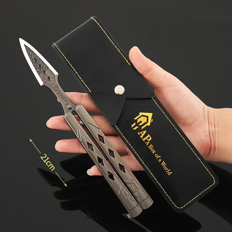 APEX Legends Game Peripheral Alloy Weapon Heirloom Evil Butterfly Knife Model Crafts Collection Ornament Toy Training Knife 21cm 
APEX Legends Game Peripheral Alloy Weapon Heirloom Evil Butterfly Knife Model Crafts Collection Ornament Toy Training Knife 21cm