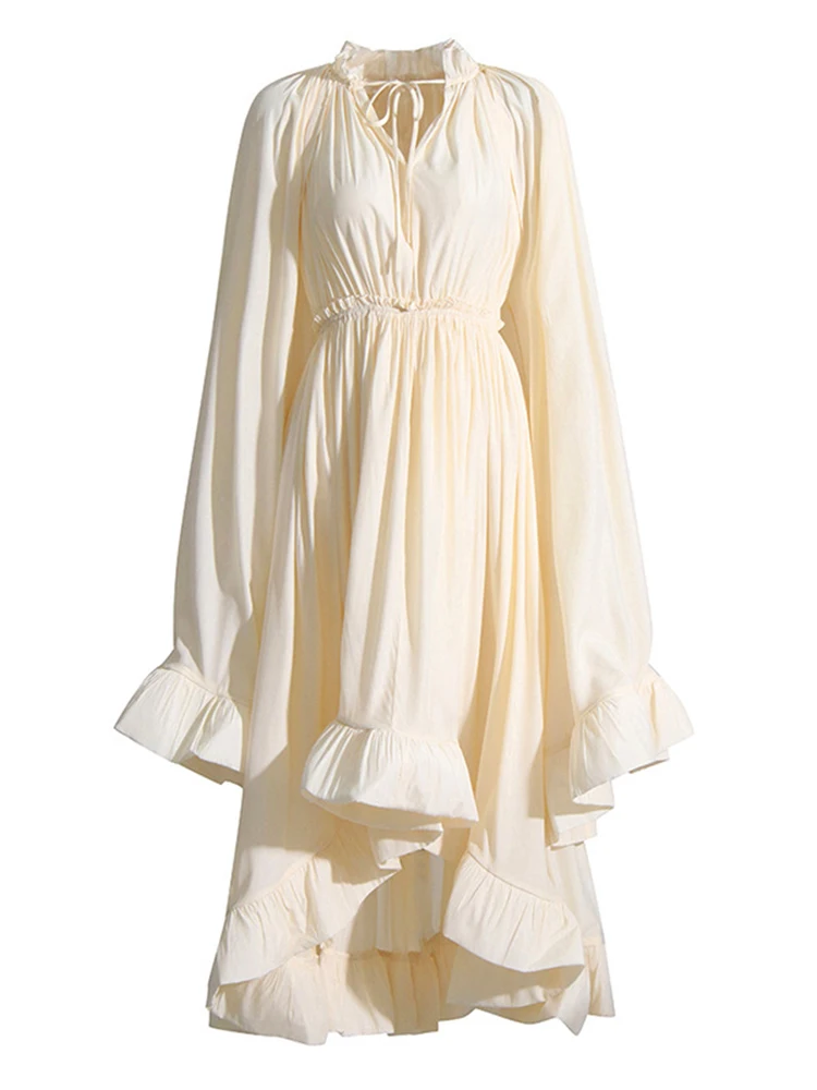 Ruffles Dress For Women Fashion V-neck Lace Up Cloak Sleeve Solid Versatile Loose Vestido Summer 2024 New Female Tide Robe XX150
Ruffles Dress For Women Fashion V-neck Lace Up Cloak Sleeve Solid Versatile Loose Vestido Summer 2024 New Female Tide Robe XX150