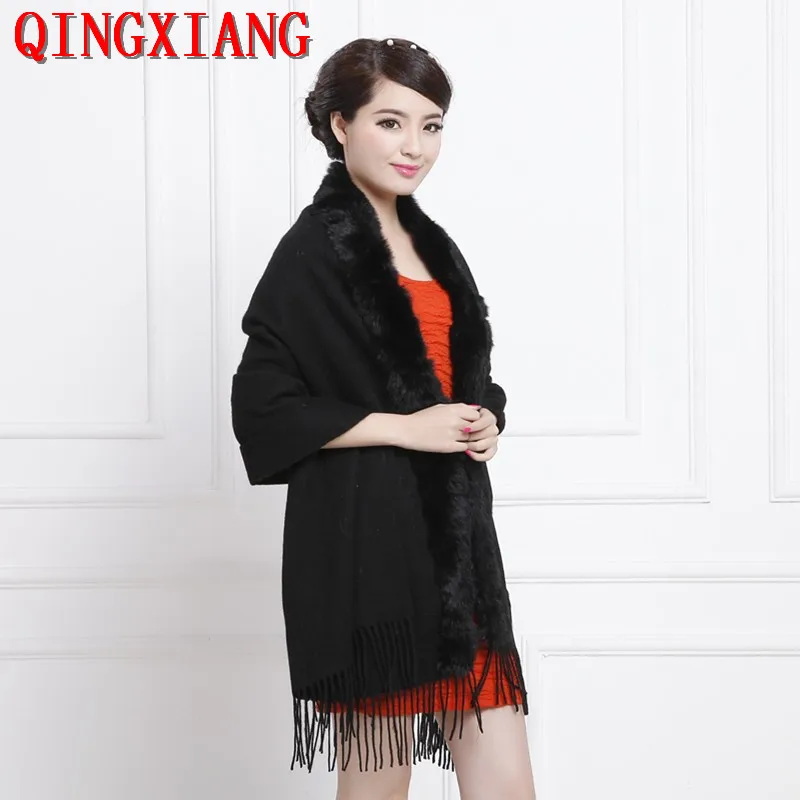 10 Colors Women Winter Warm Tassel Soft Shawl Rabbit Fur Collar Loose Pashmina Capes Long Wool Cashmere Outstreet Poncho Wear
10 Colors Women Winter Warm Tassel Soft Shawl Rabbit Fur Collar Loose Pashmina Capes Long Wool Cashmere Outstreet Poncho Wear