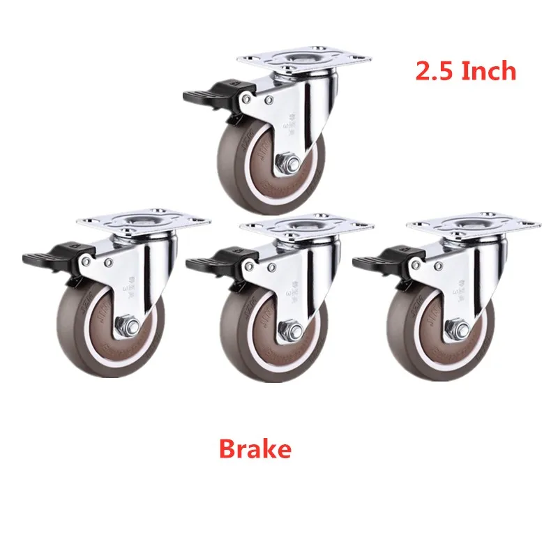 4 Pcs/Lot 2.5 Inch Brake Caster Rubber Mute Light Furniture Medical Shelf Ventilator Wheel
4 Pcs/Lot 2.5 Inch Brake Caster Rubber Mute Light Furniture Medical Shelf Ventilator Wheel