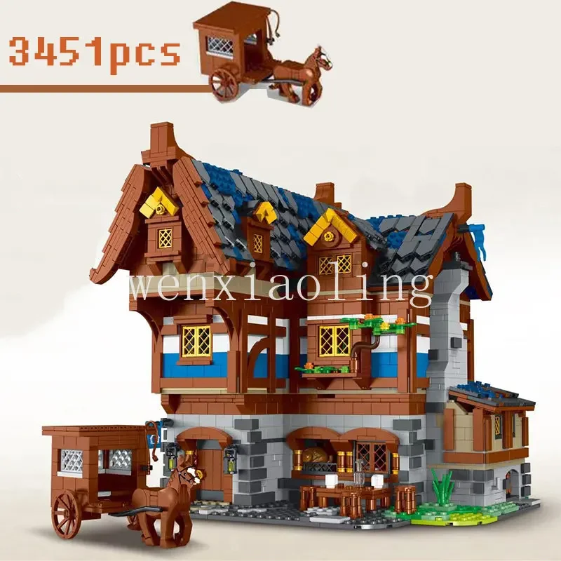 New 033002 compatible MOC-70187 Medieval Tavern Town Inn Brick Town Street View Modular house model building block gift
New 033002 compatible MOC-70187 Medieval Tavern Town Inn Brick Town Street View Modular house model building block gift