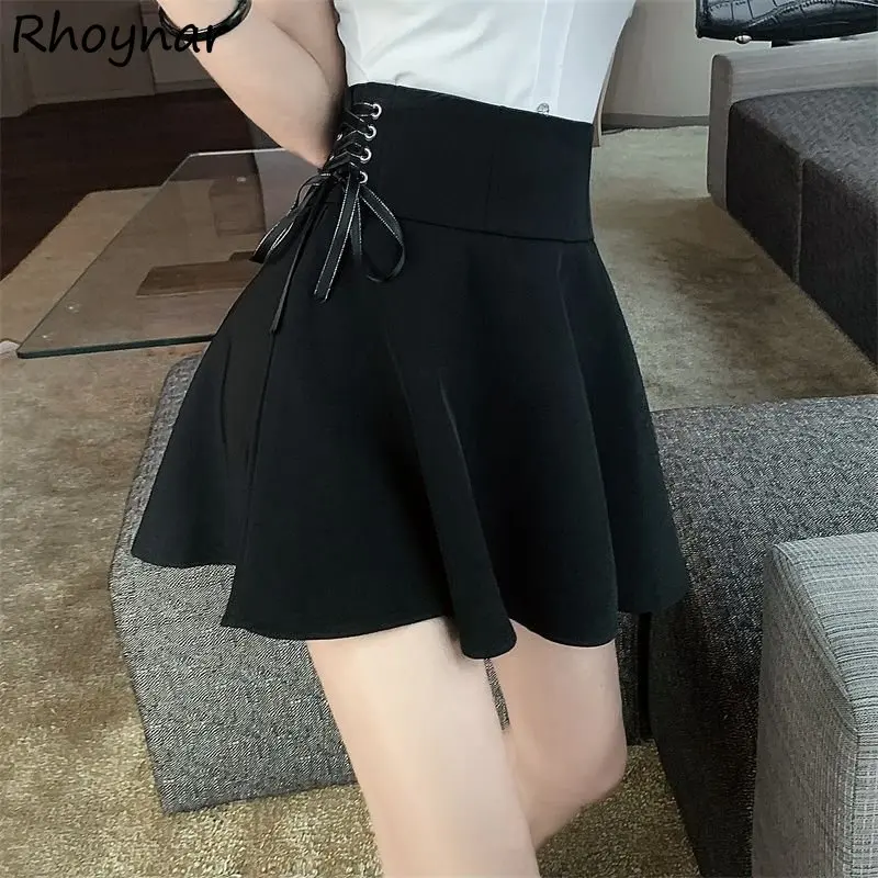 High Waisted Skirts Women Black Mini Clothes Bandage Vintage A-line Baggy Hotsweet Temper Minimalist Korean Stylish All-match
High Waisted Skirts Women Black Mini Clothes Bandage Vintage A-line Baggy Hotsweet Temper Minimalist Korean Stylish All-match