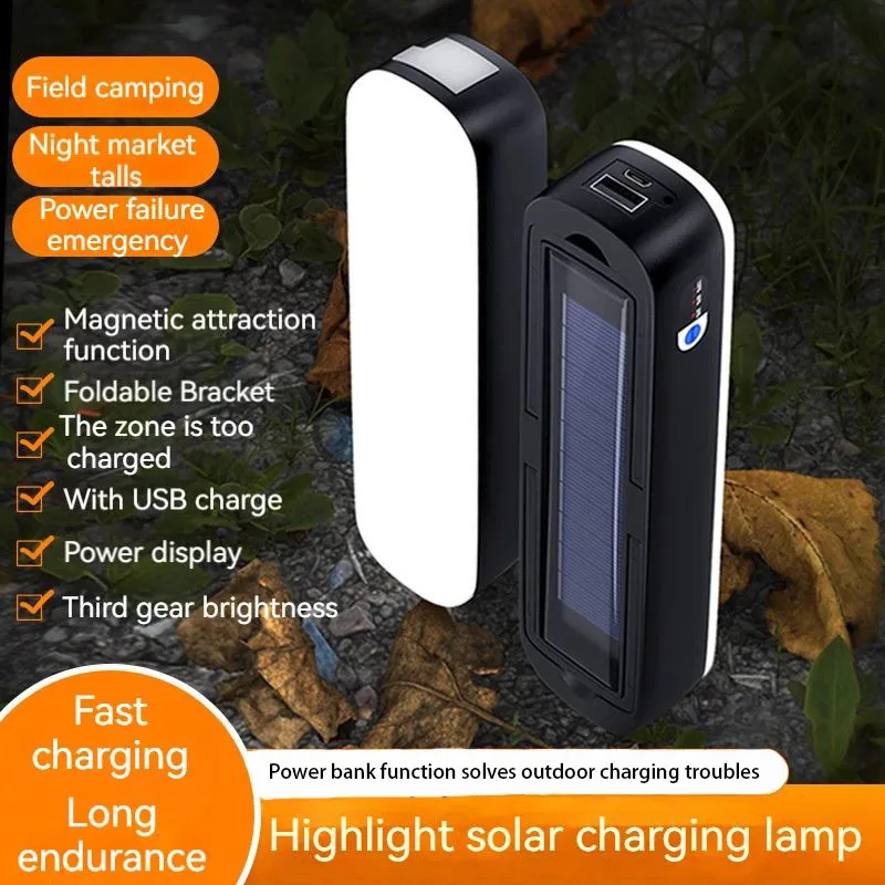 

Solar LED Camping Light Outdoor Tent Lamp Portable Lanterns USB Rechargeable Bulb For Emergency Lights For BBQ Hiking