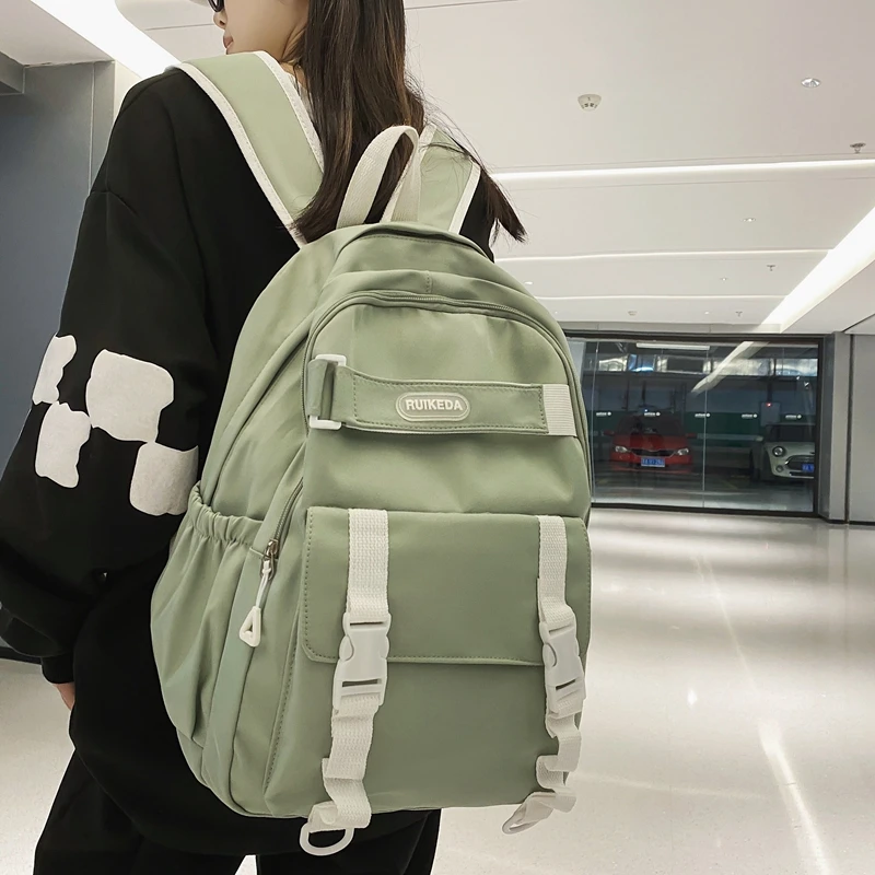 Men Solid Color Large Capacity Travel Bag High Quality Buckle Women Schoolbag Kawaii Bookbag Unisex Waterproof Nylon Backpack
Men Solid Color Large Capacity Travel Bag High Quality Buckle Women Schoolbag Kawaii Bookbag Unisex Waterproof Nylon Backpack