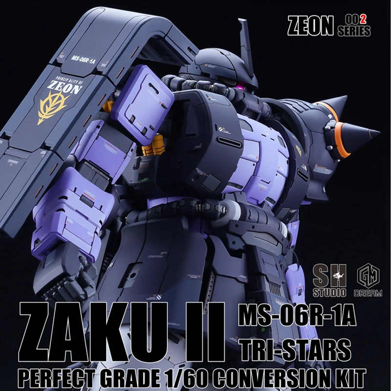 

SH STUDIO PG 1/60 MS-06R-A BLACKI TRI-STARS ZAKU II Detail Version GK Resin Modification Assembly Plastic Model Kit Gifts