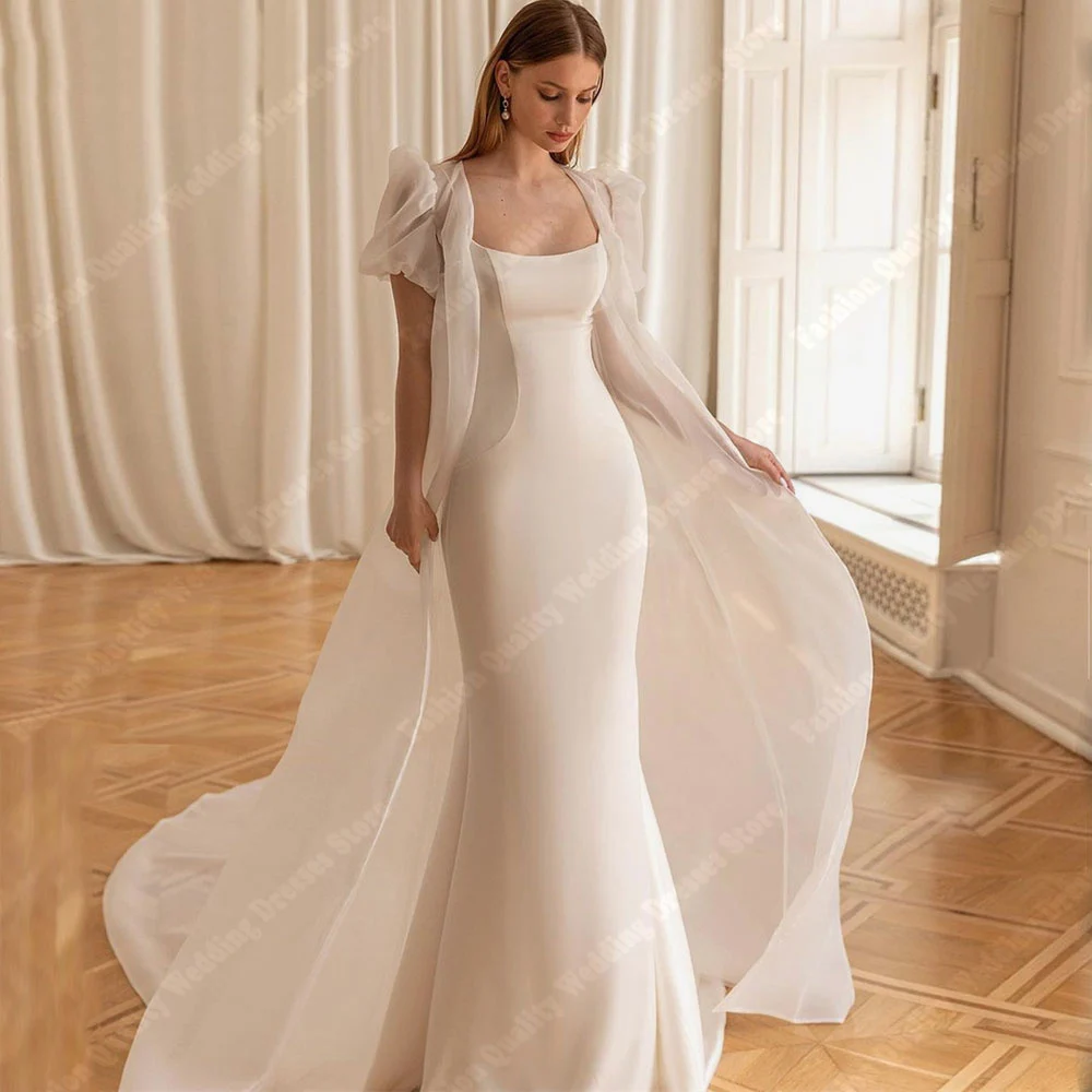 Vintage Women Wedding Dresses Bridal Gowns Floor Length Princess Mermaid Robes Delicate Wrap Buttocks Formal Vestidos De Novia
Vintage Women Wedding Dresses Bridal Gowns Floor Length Princess Mermaid Robes Delicate Wrap Buttocks Formal Vestidos De Novia