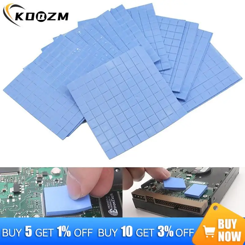 100Pcs Thermal Pad GPU CPU Heatsink Cooling Conductive Silicone Pad 10mm*10mm*0.5mm pads -40C~220C
100Pcs Thermal Pad GPU CPU Heatsink Cooling Conductive Silicone Pad 10mm*10mm*0.5mm pads -40C~220C