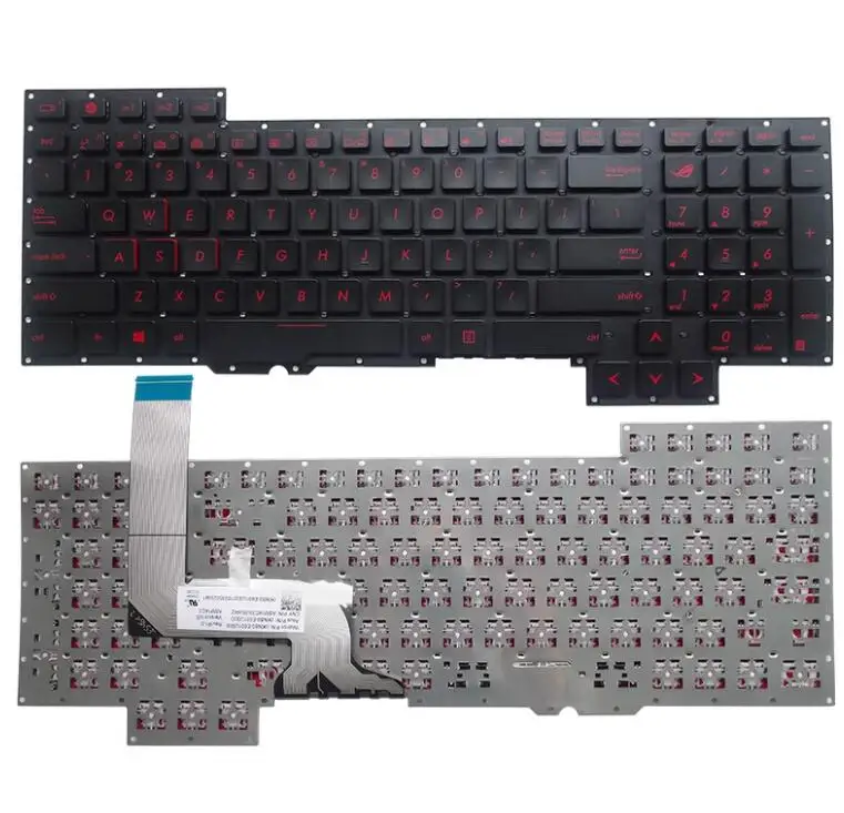 Клавиатура US для Asus G751J G751JL G751JM G751JT G751 без рамки с красными буквами 
Клавиатура US для Asus G751J G751JL G751JM G751JT G751 без рамки с красными буквами
