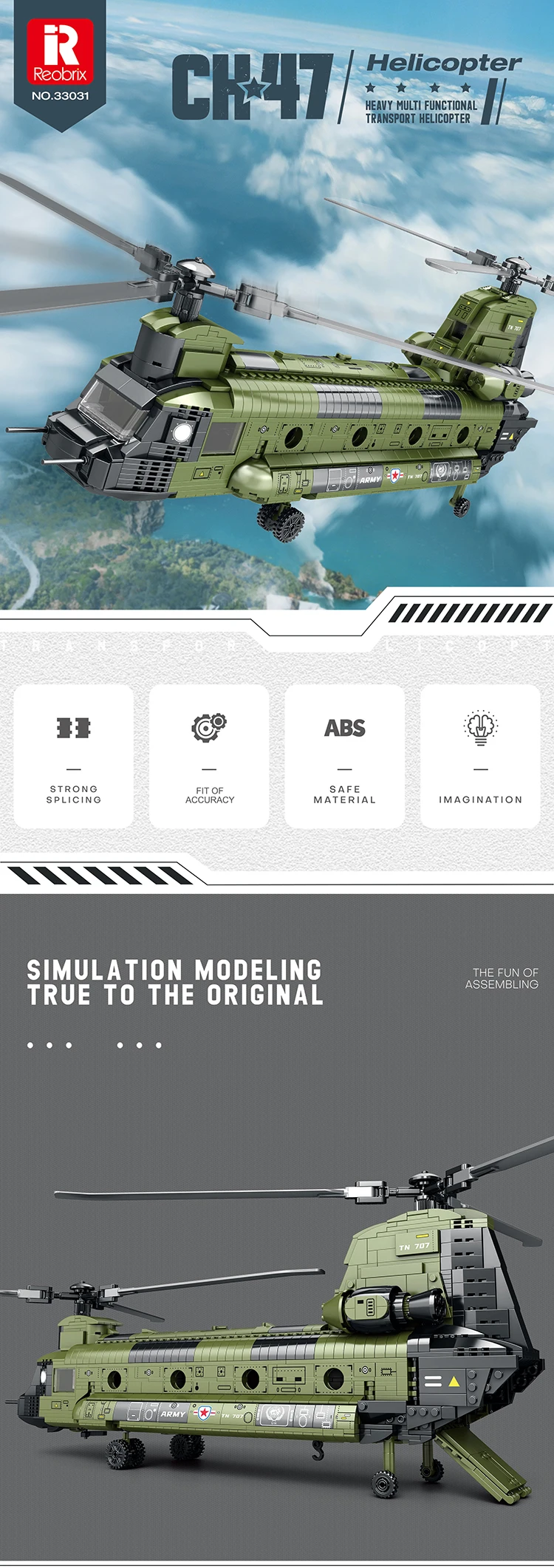 1622PCS CH-47 Chinook Transport Plane Building Blocks Military Armed Helicopter Fighter Model Bricks Kids Toys Christmas Gifts 1622PCS CH-47 Chinook Transport Plane Building Blocks Military Armed Helicopter Fighter Model Bricks Kids Toys Christmas Gifts