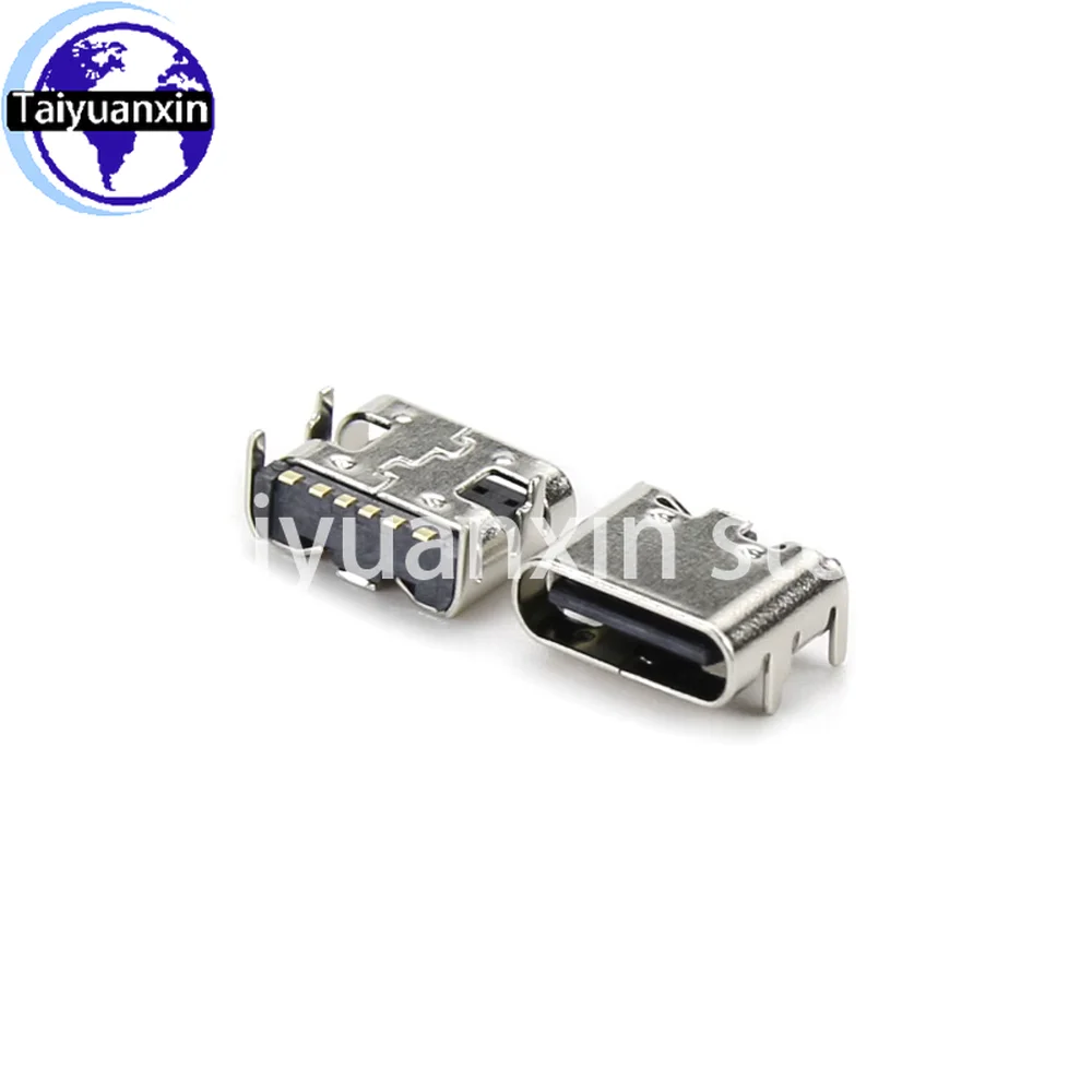 

1000PCS SMD USB 3.1 Socket 6-Pin 16-Pin Type-C Female Chassis Connector for SMT Applications 4PIN