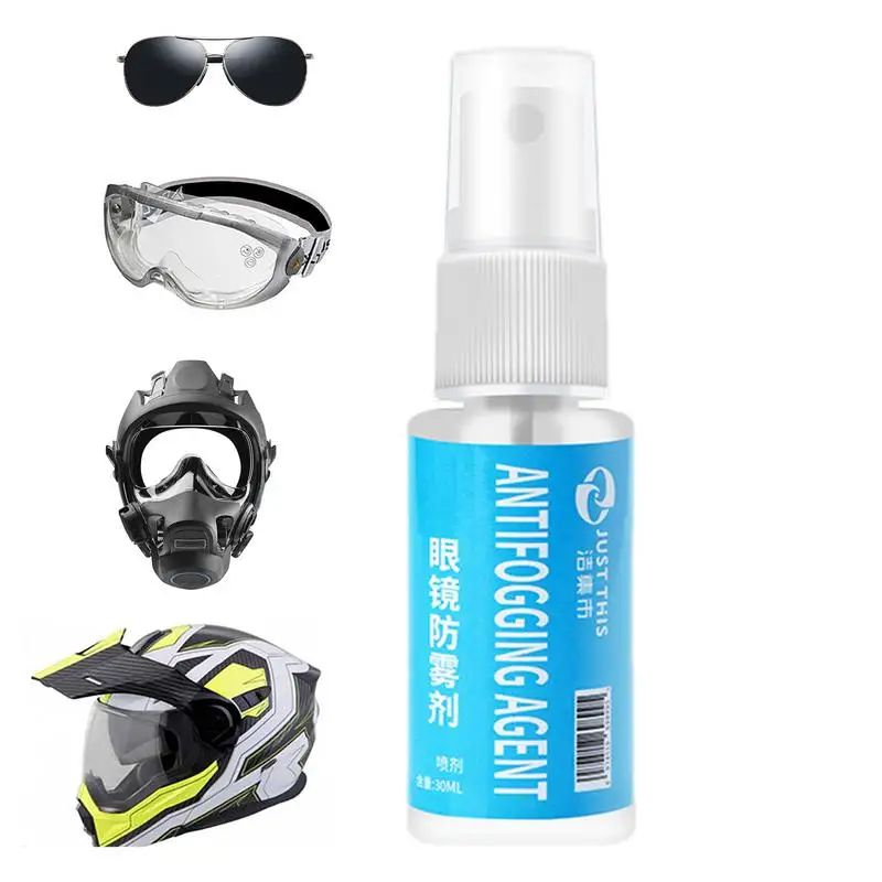 

Antifogging Spray For Glasses 30ML Liquid Defogger For Glasses Portable Winter Anti Fog Agent Long Lasting For Coated Lenses