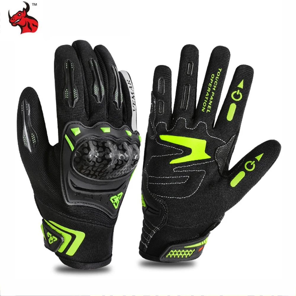 

Мотоциклетные Перчатки, мужские мотоциклетные перчатки с закрытыми пальцами, уличные спортивные защитные дышащие перчатки унисекс для сенсорного экрана, 3 цвета