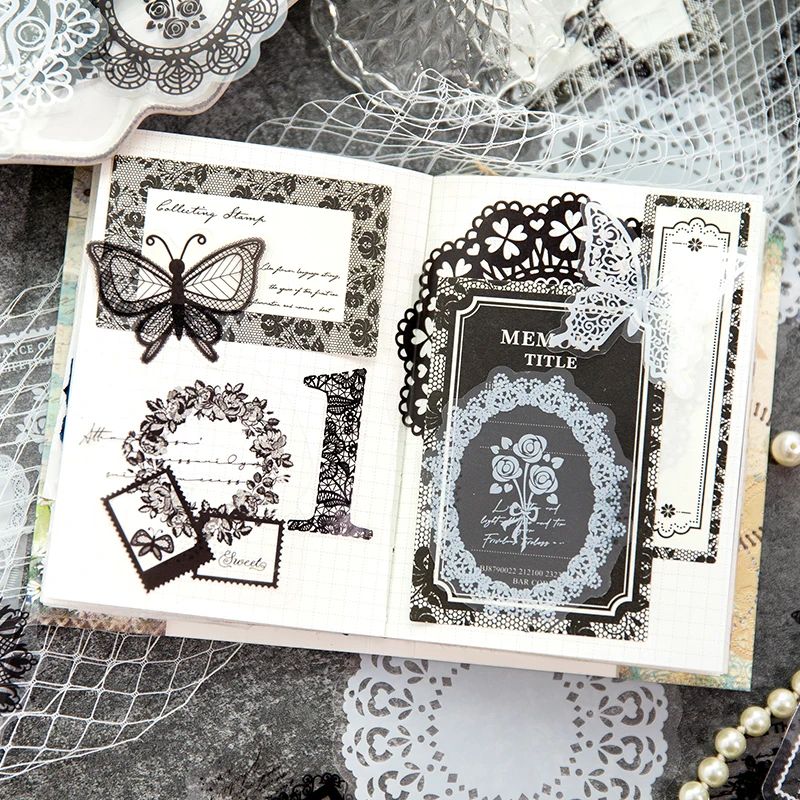 Yoofun 110pcs/lot Black and White Lace Decorative Material Paper Scrapbooking Mixed Material Label Diary Journal Planner diy
Yoofun 110pcs/lot Black and White Lace Decorative Material Paper Scrapbooking Mixed Material Label Diary Journal Planner diy