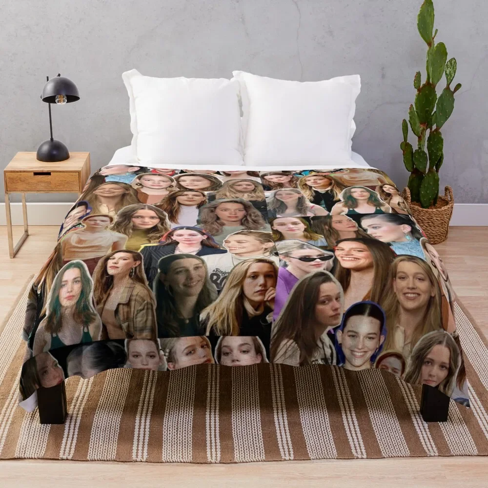

Victoria Pedretti collage Throw Blanket Furry blankets and throws For Decorative Sofa Comforter Decorative Sofa Blankets