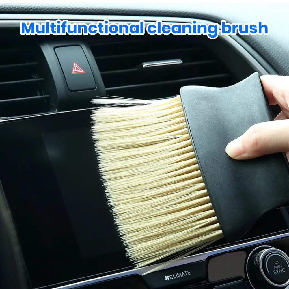 

High Density Soft Bristle Car Dust Removal Brush Auto Air Conditioning Vents Interior Brush Ergonomic Handle Cleaning Brush