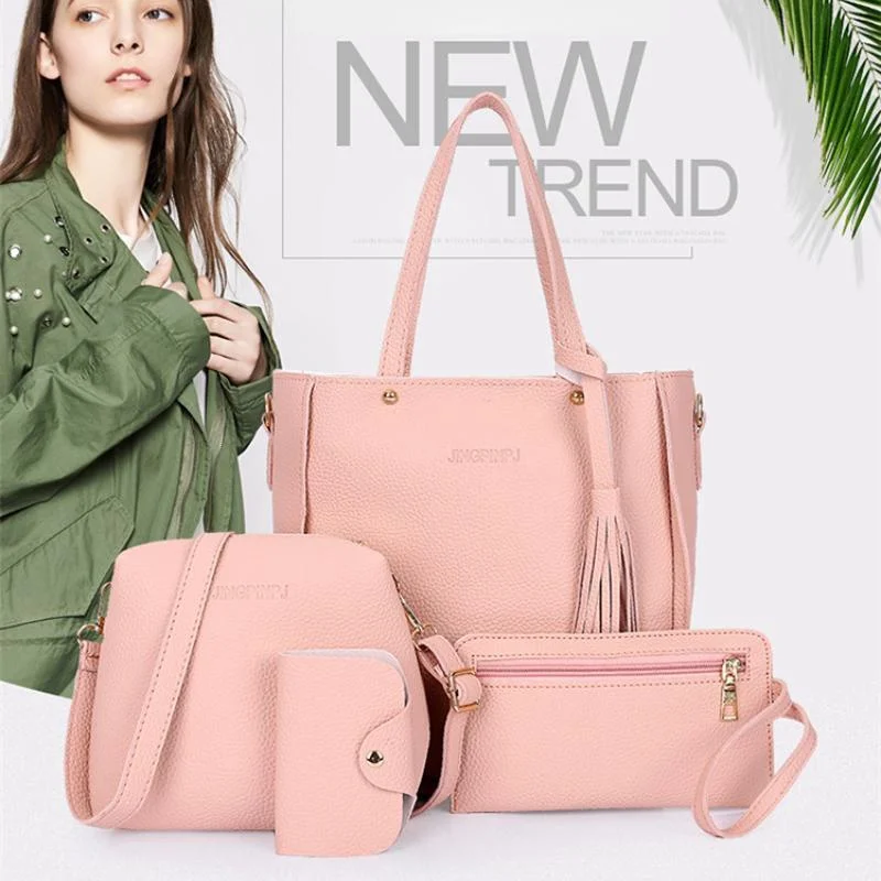 4Pcs/set New Women Handbags Soft PU Bucket Bag All-match Shoulder Package Portable Large Capacity Crossbody Bags for Women
4Pcs/set New Women Handbags Soft PU Bucket Bag All-match Shoulder Package Portable Large Capacity Crossbody Bags for Women